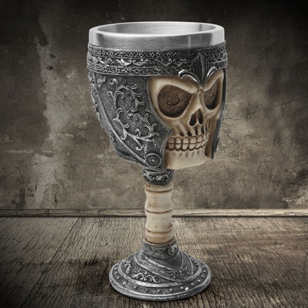 Scary Resin Rustfrit Stål Skelet Goblets Skull Offering Goble