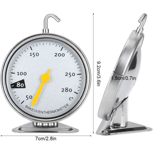 Ovn Termometer i Rustfritt Stål, Kjøkkentemperaturmåler