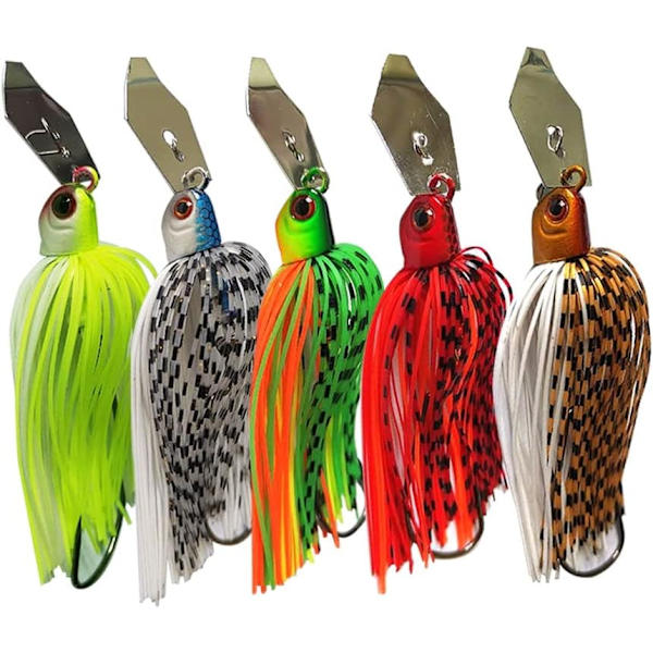 Fiskeredskap Spinnfiskebete 5 stycken 12 gram, Svart