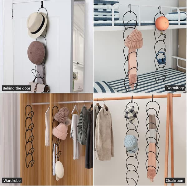 95Street 5-delt Baseball Cap Stativ Organizer, Cap Hanger Vegg