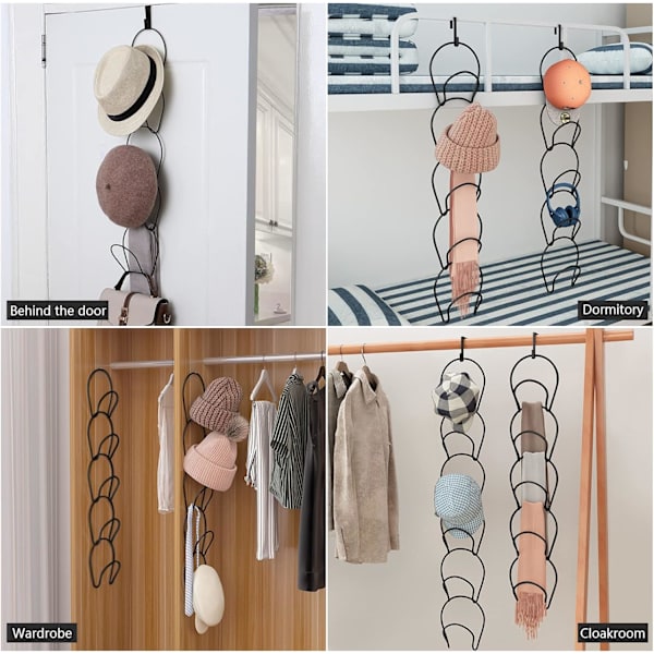 95Street 5-pack Baseball Cap Rack Organizer, Cap Hanger Vägg