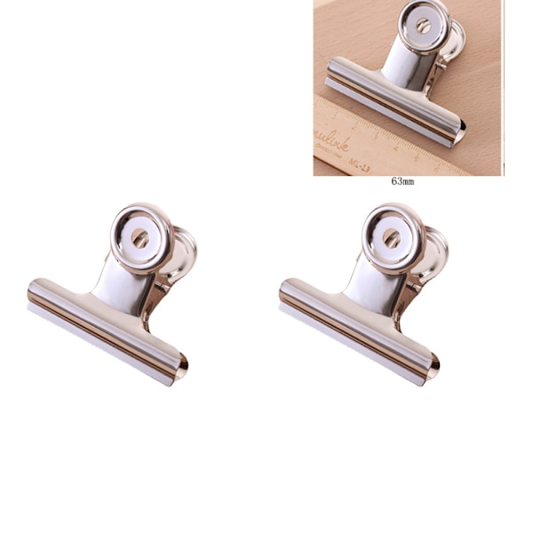 10 stk. 63mm Rustfrit Stål Lange Haleklips Student Lærling Rund H