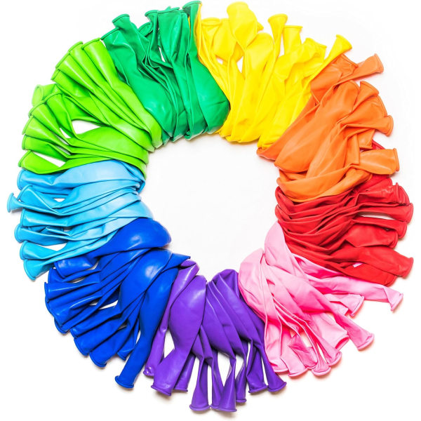 Ballonger Set (100-pack) 12 tum, olika ljusa färger