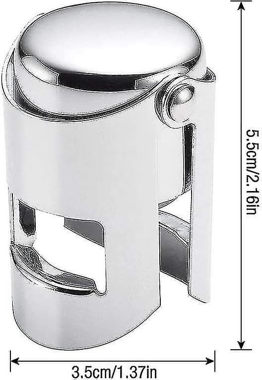 Champagnekorkar, 4-pack vakuumförseglad rostfritt stål Sparkli DXGHC