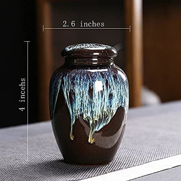 Human Ashes 4" handgjord keramikurna - Vacker liten souvenir -