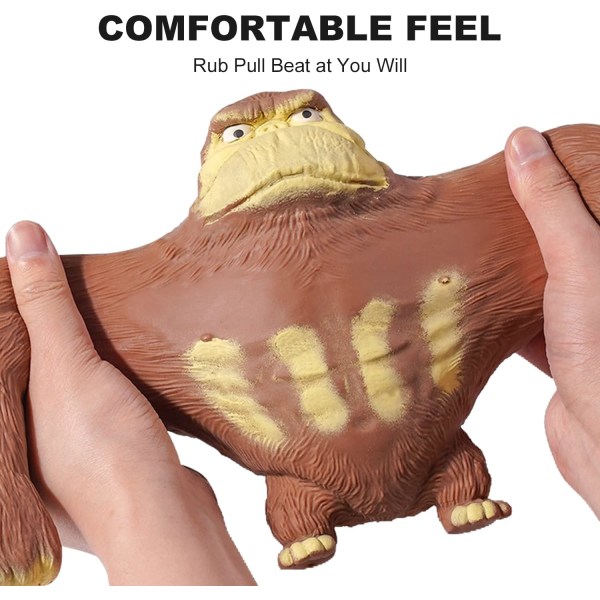 Gorilla Leksak Figur, Mjuk Squishy Elastisk Apa, Latex Fidget Ani