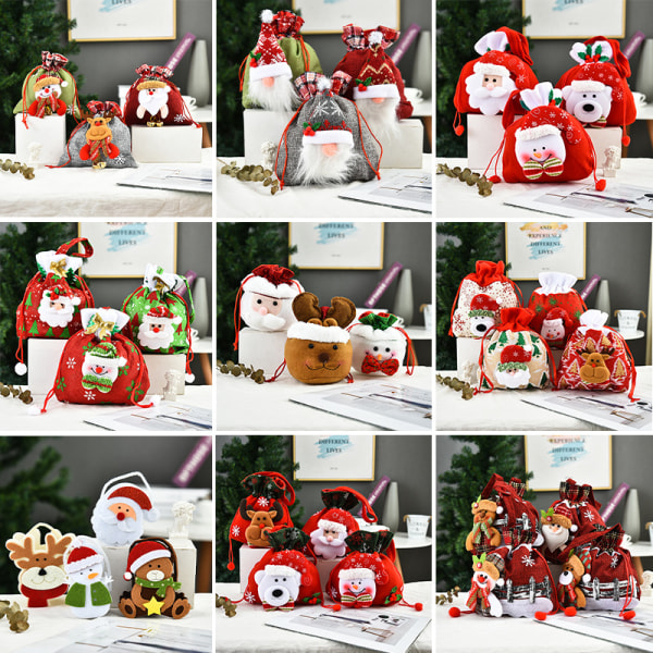 4 stk Julepose eplepose dekorativ gavepose (20*23CM)