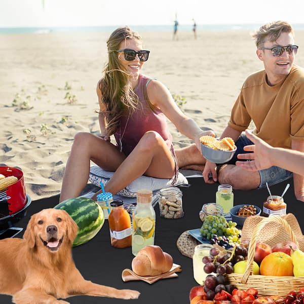Mini Strandmåtte, 2 Styk Anti-Sand Strandtæppe, Foldbar An DXGHC