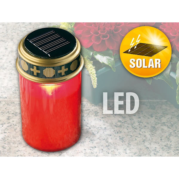 LED-aurinkohautakynttilä valosensorilla