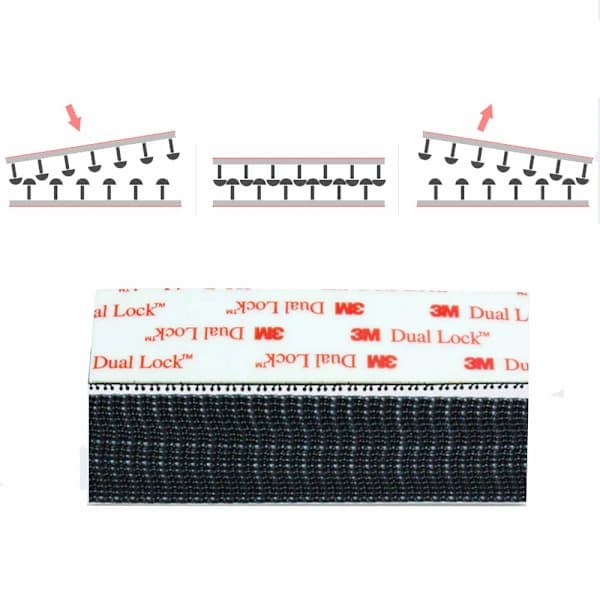 3M Självhäftande 3550 Dual Lock Extra Starkt Flexibelt Snäppfäste, D