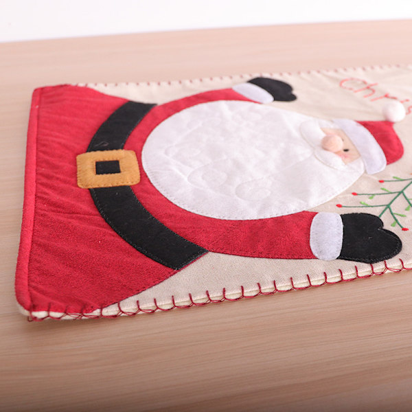 Ny juledekorasjon i non-woven stoff med brodert julenisse