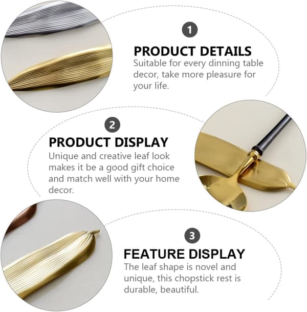 Kreativ Metallstativ for Bestikk, Bladform, Elegant