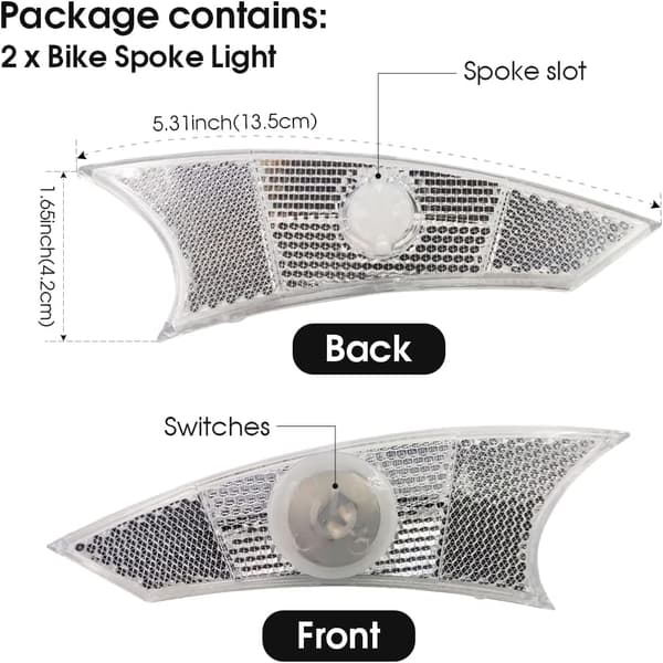 2-pack Vattentäta LED-cykelhjulsljus, Cykelblinkers DXGHC