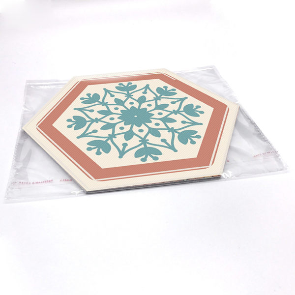 10 st Hexagonformade Väggdekaler Retro Mönster Sovrum Vardagsrum H