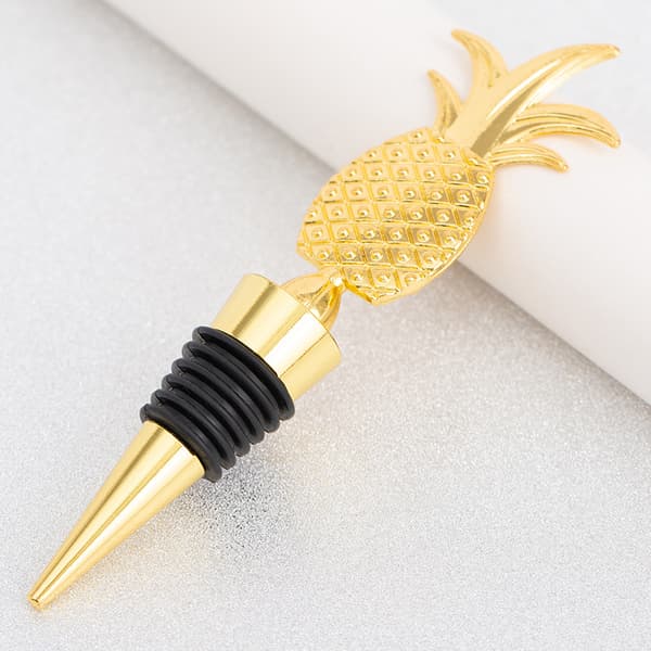 2-pak Jule-kork i metal med ananas-design