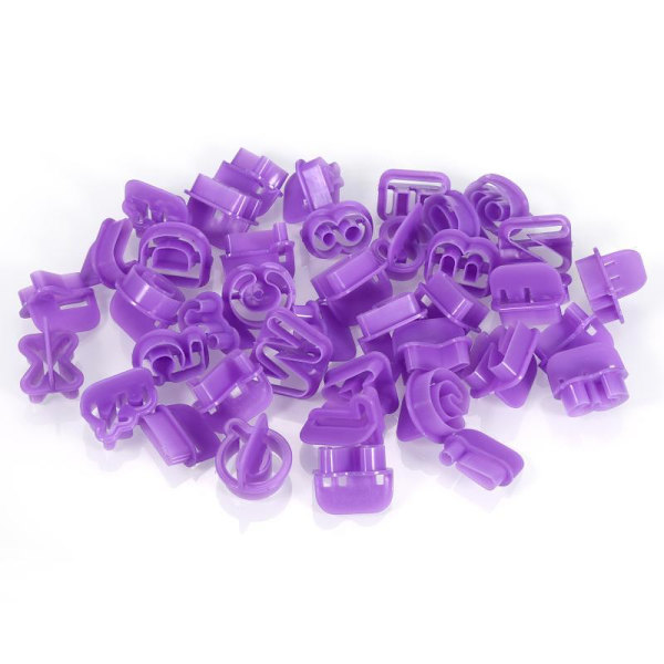 2 set med 40 st alfanumeriska plastkakformar, symboler, socker
