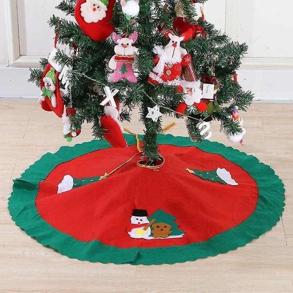 90cm Rund Julgransskjort - Presentmatta, Bas, Golvmatta, Juldekoration