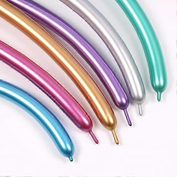 100 stk. DIY Lange Balloner Regnbue Dyr Fortykkelse Modellering Balloner Jule Twisting Latex Assorteret Farve