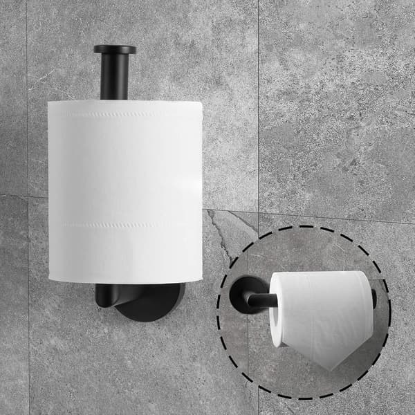 Sort Toiletpapirholder, Væghængt Toiletpapirholder til Ba