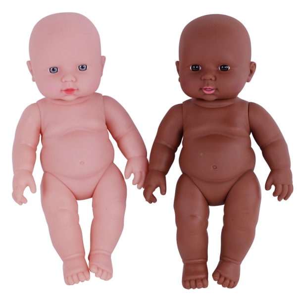 Vinyl nyfødt simulation baby dukke helt blød plast baby bad