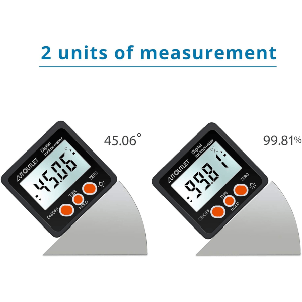 Digital Inclinometer Vinkelmåler 4*90° Nivåboks Vinkelmåler Bak