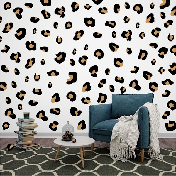 Leopard Print Brune Vægstickers