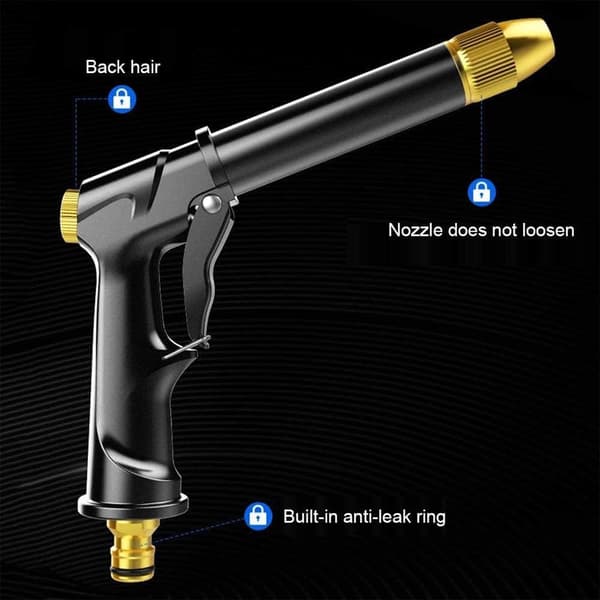 Trädgårdsslangspistol, Heavy Duty Metall Bevattningspistol, Högtryck