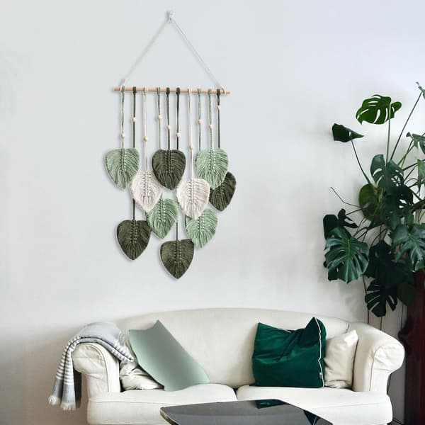 Koristeelliset seinävaatteet, Makrame-seinävaate Kudottu seinävaate Boho D