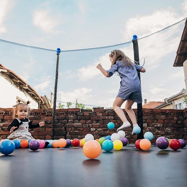 Set med 8 Trampolinstolpsändkåpor för Trampolin Nätstolpar Ø 25 mm