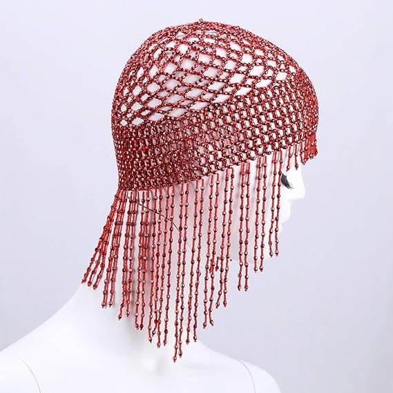 Håndlaget Eksotisk Cleopatra Bukkedans Beaded Cap Hodeplagg