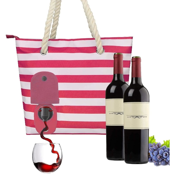 Beach Wine Kukkaro Canvas Tote Käsilaukku Piilotettu Annostelija DXGHC