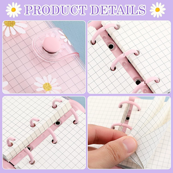 2 Set Transparenta 3-Ring-Pärmar med Inre Pappers-PVC Mini