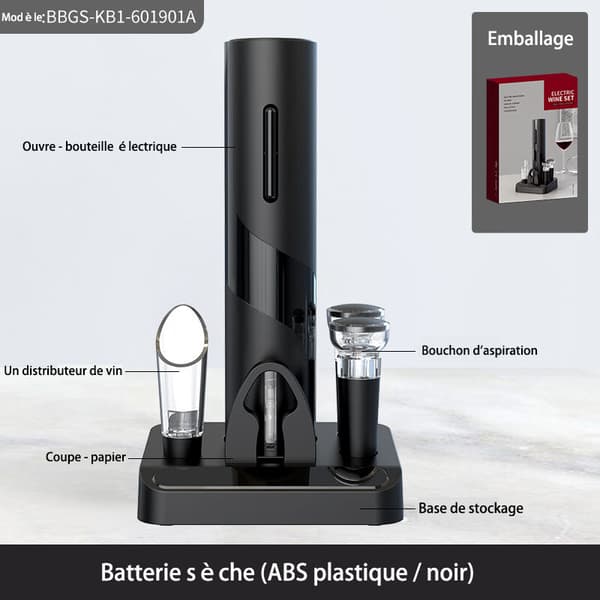 Basic unpacker affärsgåvor 5 i 1 rödvin multifunktionell elektrisk