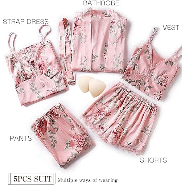 Silke Pyjamasæt til Kvinder Pyjamas Piger Kvinders Pyjamas Satin Paja