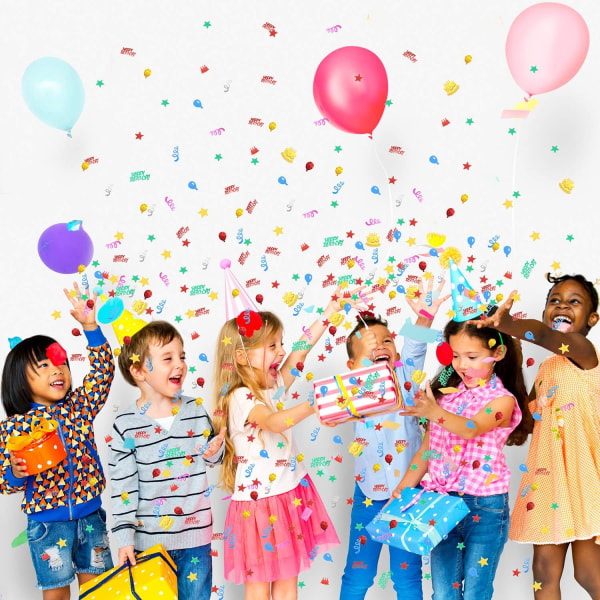6000 stykker tillykke med fødselsdagen farvet papir Multicolor Foil Co