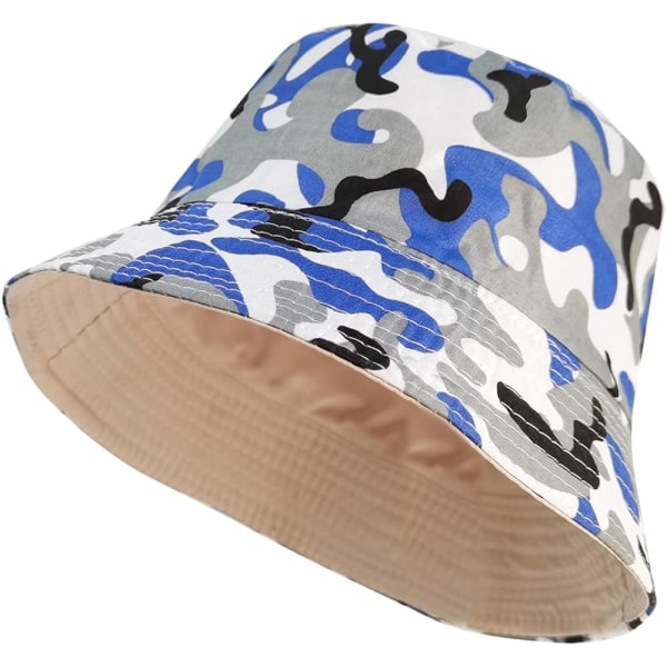  bøttehatt, polyester solhatt reversibel sammenleggbar UV-beskyttelse S