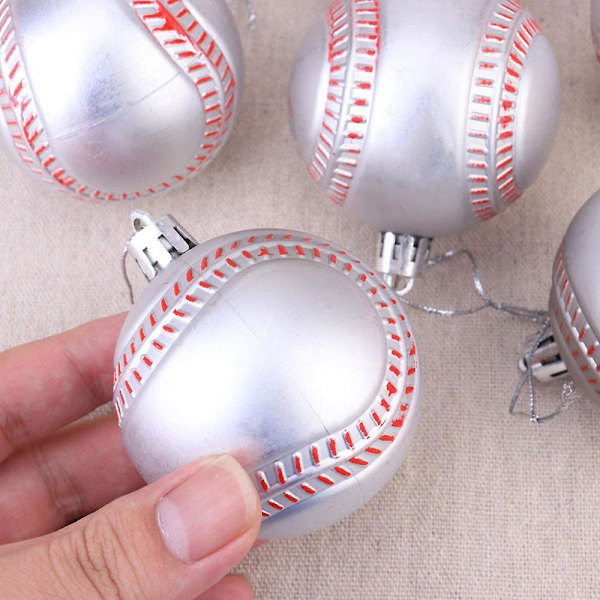 6cm Julebaseball Julepyntkule Juletre o