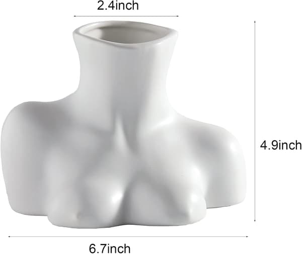 Blomstervase, Kroppstil Blomstervase, Svart Blank Keramikkvase, Han