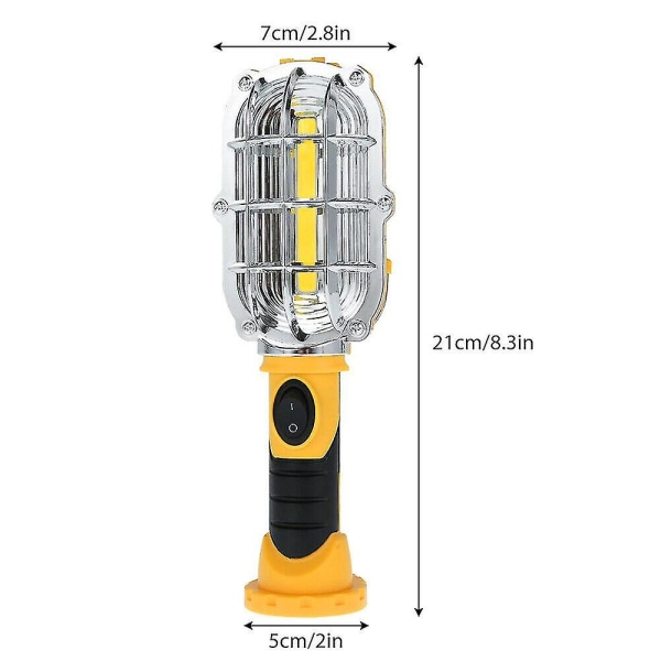 Bärbar COB LED Magnetisk Arbetslampa Inspektionslampa Sladdlös Handlampa