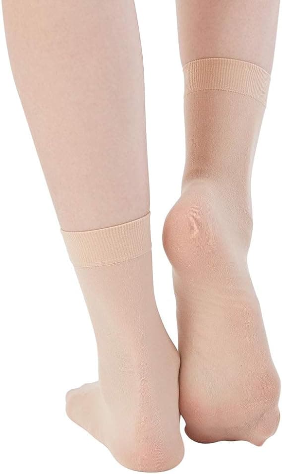 20 Par Ankel Nylon Strømper, Høje Bløde Krystal Strømper, S