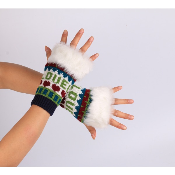 3 par Höst och vinter konstullsvantar nya stickade handskar hal