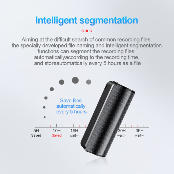 Mini Magnetic 600 timmar Intelligent brusreducering Röstaktivering
