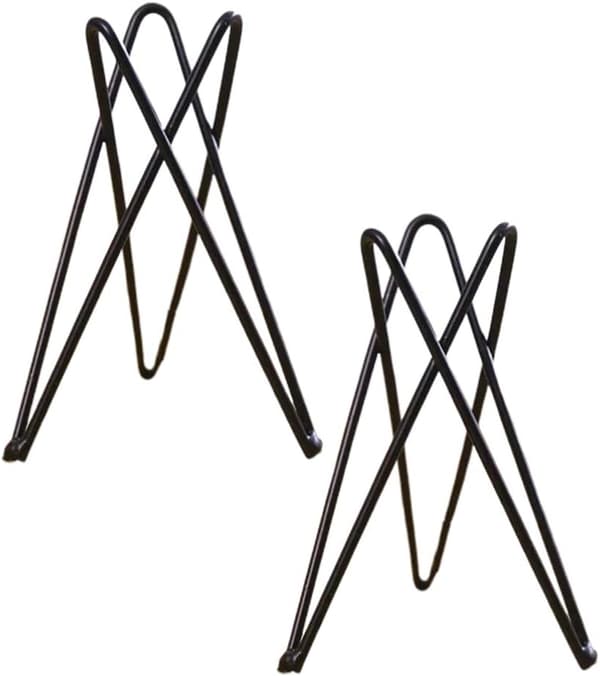 (Svart) 2-pack Luftväxtställ Tillandsia Bas Modern Geometrisk Metall
