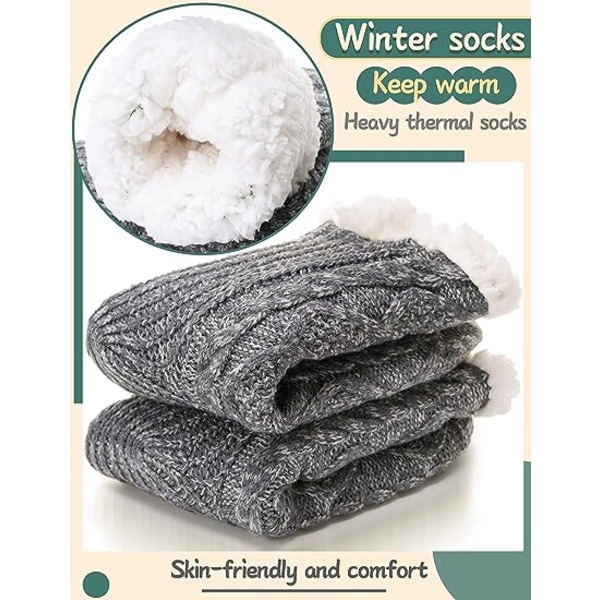 Dame Fuzzy Slippersokker Fluffy Cozy Cabin Vinter Varme Fleece