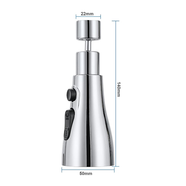 Køkkenvask Armatur 360 Graders Spray, 3 Tilstande Køkken Armatur Dyser
