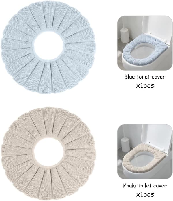 2-pack Toalettlock, Mjuk, Varm och Elastisk, Mjuk och Fluffig