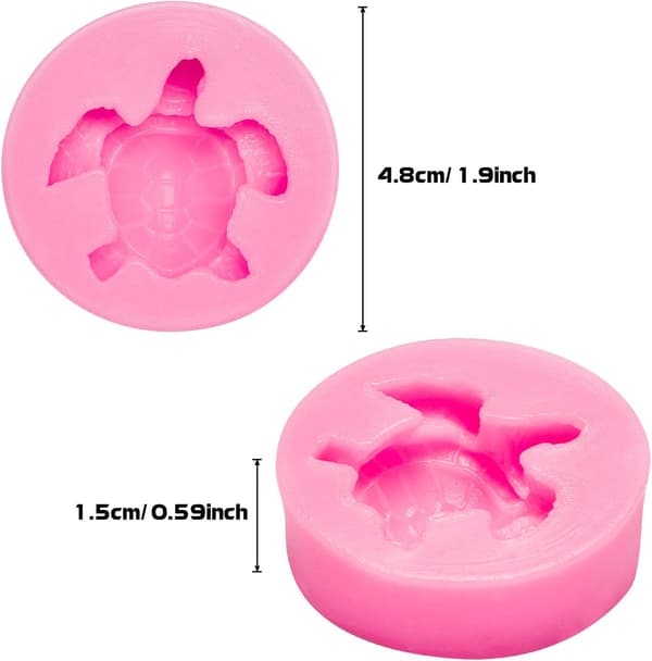 2 stycken havssköldpadds silikonformar, Turtle Candy Fondant Mold T DXGHC
