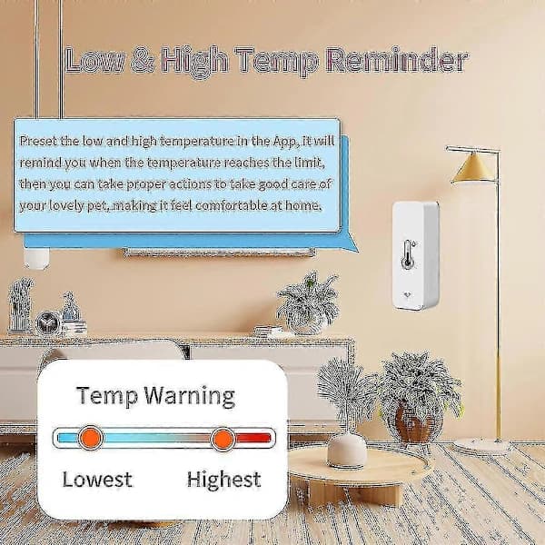 3x Tuya Wifi Temperatur- og Fugtighedssensor Indendørs Termometer Hygrometer