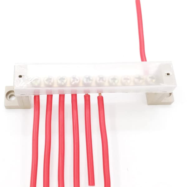 10-Huls Terminalblok, Messing Elektrisk Ledningsblok