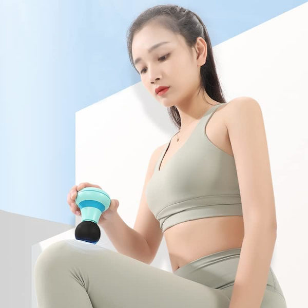 Kraftfull Handhållen Massager (blå) Stavmassager med 6 Magiska Vibrationslägen